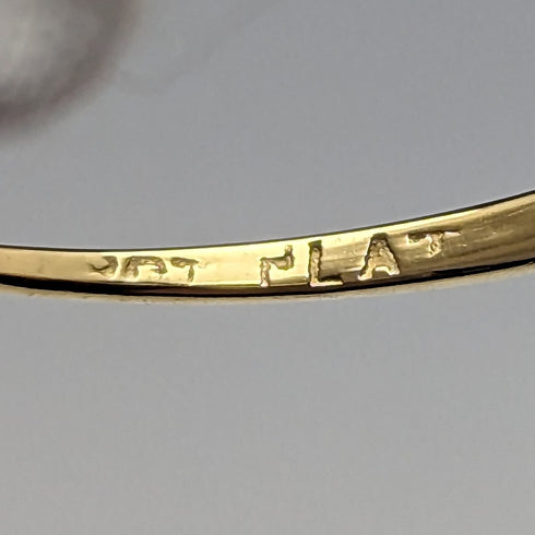 英国ヴィンテージジュエリー トリプルダイアモンド 9ctゴールドリング 指輪